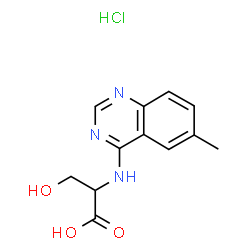 ChemSpider 2D Image | N-(6-Methyl-4-quinazolinyl)serine hydrochloride (1:1) | C12H14ClN3O3