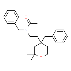 ChemSpider 2D Image | N-Benzyl-N-[2-(4-benzyl-2,2-dimethyltetrahydro-2H-pyran-4-yl)ethyl]acetamide | C25H33NO2