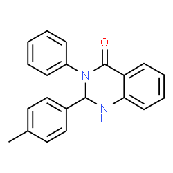 ChemSpider 2D Image | 2-(4-Methylphenyl)-3-phenyl-2,3-dihydro-4(1H)-quinazolinone | C21H18N2O