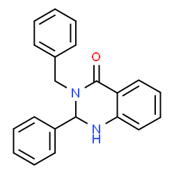 ChemSpider 2D Image | 3-Benzyl-2-phenyl-2,3-dihydro-4(1H)-quinazolinone | C21H18N2O