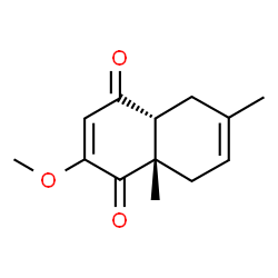 ChemSpider 2D Image | (4aR,8aS)-2-Methoxy-6,8a-dimethyl-4a,5,8,8a-tetrahydro-1,4-naphthalenedione | C13H16O3