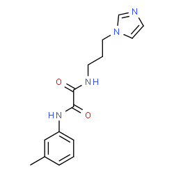 ChemSpider 2D Image | N-[3-(1H-Imidazol-1-yl)propyl]-N'-(3-methylphenyl)ethanediamide | C15H18N4O2