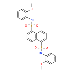 ChemSpider 2D Image | N,N'-Bis(2-methoxyphenyl)-1,5-naphthalenedisulfonamide | C24H22N2O6S2