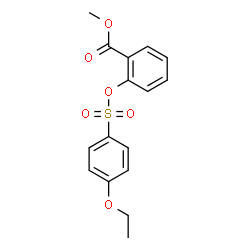 ChemSpider 2D Image | Methyl 2-{[(4-ethoxyphenyl)sulfonyl]oxy}benzoate | C16H16O6S