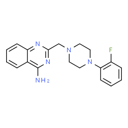 ChemSpider 2D Image | 2-[[4-(2-fluorophenyl)piperazin-1-yl]methyl]quinazolin-4-amine | C19H20FN5