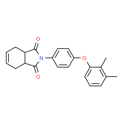 ChemSpider 2D Image | 2-[4-(2,3-dimethylphenoxy)phenyl]-3a,4,7,7a-tetrahydroisoindole-1,3-dione | C22H21NO3