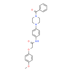 ChemSpider 2D Image | N-(4-(4-benzoylpiperazin-1-yl)phenyl)-2-(4-methoxyphenoxy)acetamide | C26H27N3O4