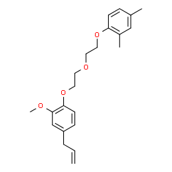 ChemSpider 2D Image | 4-Allyl-1-{2-[2-(2,4-dimethylphenoxy)ethoxy]ethoxy}-2-methoxybenzene | C22H28O4