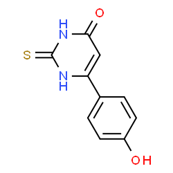 ChemSpider 2D Image | 6-(4-Hydroxyphenyl)-2-thioxo-2,3-dihydro-4(1H)-pyrimidinone | C10H8N2O2S