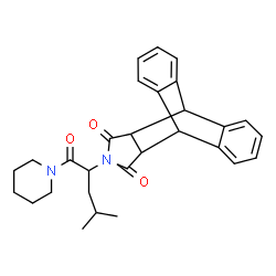 ChemSpider 2D Image | 17-[3-methyl-1-(piperidin-1-ylcarbonyl)butyl]-17-azapentacyclo[6.6.5.0~2,7~.0~9,14~.0~15,19~]nonadeca-2,4,6,9,11,13-hexaene-16,18-dione | C29H32N2O3