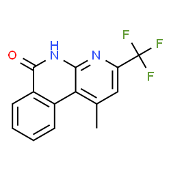 ChemSpider 2D Image | 1-Methyl-3-(trifluoromethyl)benzo[c][1,8]naphthyridin-6(4H)-one | C14H9F3N2O
