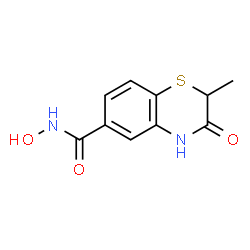ChemSpider 2D Image | N-Hydroxy-2-methyl-3-oxo-3,4-dihydro-2H-1,4-benzothiazine-6-carboxamide | C10H10N2O3S
