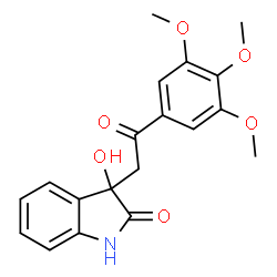 ChemSpider 2D Image | 3-Hydroxy-3-[2-oxo-2-(3,4,5-trimethoxyphenyl)ethyl]-1,3-dihydro-2H-indol-2-one | C19H19NO6