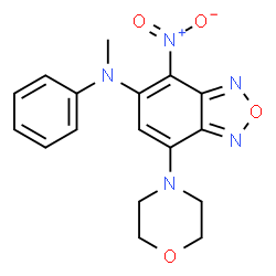 ChemSpider 2D Image | N-Methyl-7-(4-morpholinyl)-4-nitro-N-phenyl-2,1,3-benzoxadiazol-5-amine | C17H17N5O4