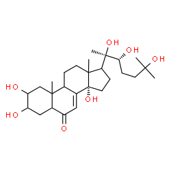 ChemSpider 2D Image | (9xi,10xi,13xi,17xi,22R)-2,3,14,20,22,25-Hexahydroxycholest-7-en-6-one | C27H44O7