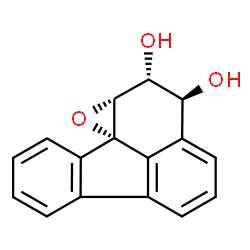 ChemSpider 2D Image | (1aS,9S,10R,10aR)-10,10a-Dihydro-9H-fluorantheno[1,10b-b]oxirene-9,10-diol | C16H12O3
