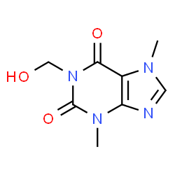 ChemSpider 2D Image | 1-(Hydroxymethyl)-3,7-dimethyl-3,7-dihydro-1H-purine-2,6-dione | C8H10N4O3