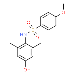 ChemSpider 2D Image | N-(4-Hydroxy-2,6-dimethylphenyl)-4-methoxybenzenesulfonamide | C15H17NO4S