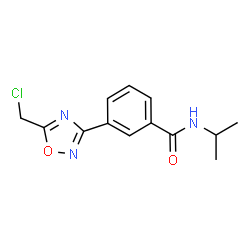 ChemSpider 2D Image | 3-(5-(Chloromethyl)-1,2,4-oxadiazol-3-yl)-N-isopropylbenzamide | C13H14ClN3O2