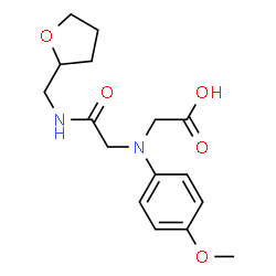 ChemSpider 2D Image | [(4-methoxyphenyl)({[(oxolan-2-ylmethyl)carbamoyl]methyl})amino]acetic acid | C16H22N2O5