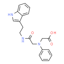 ChemSpider 2D Image | [({[2-(1H-INDOL-3-YL)ETHYL]CARBAMOYL}METHYL)(PHENYL)AMINO]ACETIC ACID | C20H21N3O3