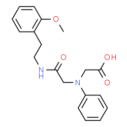 ChemSpider 2D Image | Glycine, N-[2-[[2-(2-methoxyphenyl)ethyl]amino]-2-oxoethyl]-N-phenyl- | C19H22N2O4