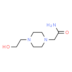 ChemSpider 2D Image | 2-(4-(2-hydroxyethyl)piperazin-1-yl)acetamide | C8H17N3O2