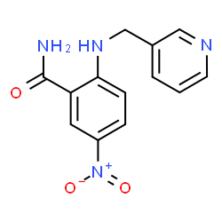 ChemSpider 2D Image | 5-Nitro-2-[(3-pyridinylmethyl)amino]benzamide | C13H12N4O3