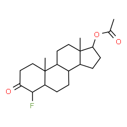 ChemSpider 2D Image | 4-Fluoro-3-oxoandrostan-17-yl acetate | C21H31FO3