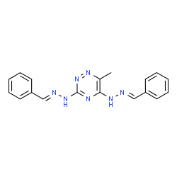 ChemSpider 2D Image | (3Z)-5-[(2E)-2-Benzylidenehydrazino]-3-[(2E)-benzylidenehydrazono]-6-methyl-3,4-dihydro-1,2,4-triazine | C18H17N7