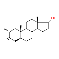 ChemSpider 2D Image | (2alpha,5alpha,8xi,9xi,14xi)-17-Hydroxy-2-methylandrostan-3-one | C20H32O2