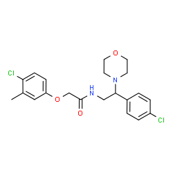 ChemSpider 2D Image | 2-(4-Chloro-3-methylphenoxy)-N-[2-(4-chlorophenyl)-2-(4-morpholinyl)ethyl]acetamide | C21H24Cl2N2O3