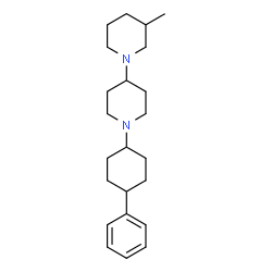 ChemSpider 2D Image | 3-Methyl-1'-(4-phenylcyclohexyl)-1,4'-bipiperidine | C23H36N2