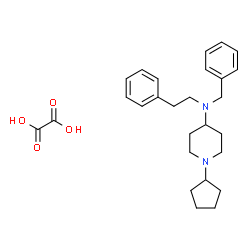 ChemSpider 2D Image | N-Benzyl-1-cyclopentyl-N-(2-phenylethyl)-4-piperidinamine ethanedioate (1:1) | C27H36N2O4
