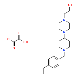 ChemSpider 2D Image | 2-{4-[1-(4-Ethylbenzyl)-4-piperidinyl]-1-piperazinyl}ethanol ethanedioate (1:1) | C22H35N3O5