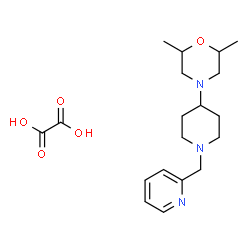 ChemSpider 2D Image | 2,6-Dimethyl-4-[1-(2-pyridinylmethyl)-4-piperidinyl]morpholine ethanedioate (1:1) | C19H29N3O5