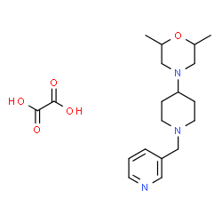 ChemSpider 2D Image | 2,6-Dimethyl-4-[1-(3-pyridinylmethyl)-4-piperidinyl]morpholine ethanedioate (1:1) | C19H29N3O5