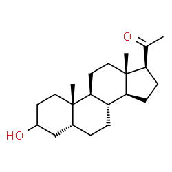 ChemSpider 2D Image | 3-hydroxy-5beta-pregnan-20-one | C21H34O2