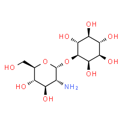 ChemSpider 2D Image | 1D-myo-inositol 2-amino-2-deoxy-alpha-D-glucopyranoside | C12H23NO10