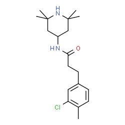 ChemSpider 2D Image | 3-(3-Chloro-4-methylphenyl)-N-(2,2,6,6-tetramethyl-4-piperidinyl)propanamide | C19H29ClN2O