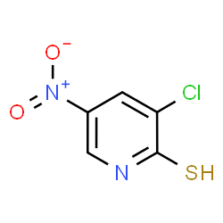 ChemSpider 2D Image | 3-Chloro-5-nitro-2(1H)-pyridinethione | C5H3ClN2O2S