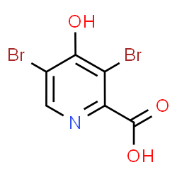 ChemSpider 2D Image | 3,5-Dibromo-4-hydroxy-2-pyridinecarboxylic acid | C6H3Br2NO3