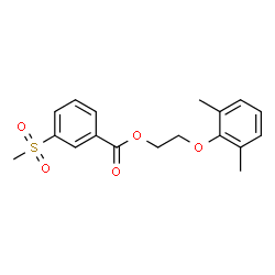 ChemSpider 2D Image | 2-(2,6-Dimethylphenoxy)ethyl 3-(methylsulfonyl)benzoate | C18H20O5S