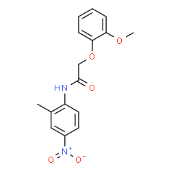 ChemSpider 2D Image | 2-(2-Methoxyphenoxy)-N-(2-methyl-4-nitrophenyl)acetamide | C16H16N2O5