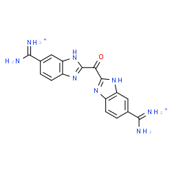 ChemSpider 2D Image | [Carbonylbis(1H-benzimidazole-2,6-diyl)]bis(aminomethaniminium) | C17H16N8O