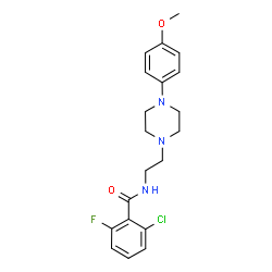 ChemSpider 2D Image | 2-Chloro-6-fluoro-N-{2-[4-(4-methoxyphenyl)-1-piperazinyl]ethyl}benzamide | C20H23ClFN3O2
