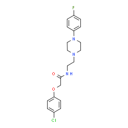 ChemSpider 2D Image | 2-(4-Chlorophenoxy)-N-{2-[4-(4-fluorophenyl)-1-piperazinyl]ethyl}acetamide | C20H23ClFN3O2