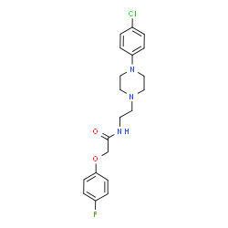 ChemSpider 2D Image | N-{2-[4-(4-Chlorophenyl)-1-piperazinyl]ethyl}-2-(4-fluorophenoxy)acetamide | C20H23ClFN3O2