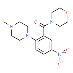 ChemSpider 2D Image | [2-(4-Methyl-1-piperazinyl)-5-nitrophenyl](4-morpholinyl)methanone | C16H22N4O4