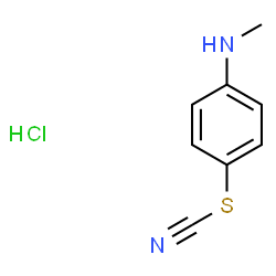 ChemSpider 2D Image | 4-(Methylamino)phenyl thiocyanate hydrochloride (1:1) | C8H9ClN2S